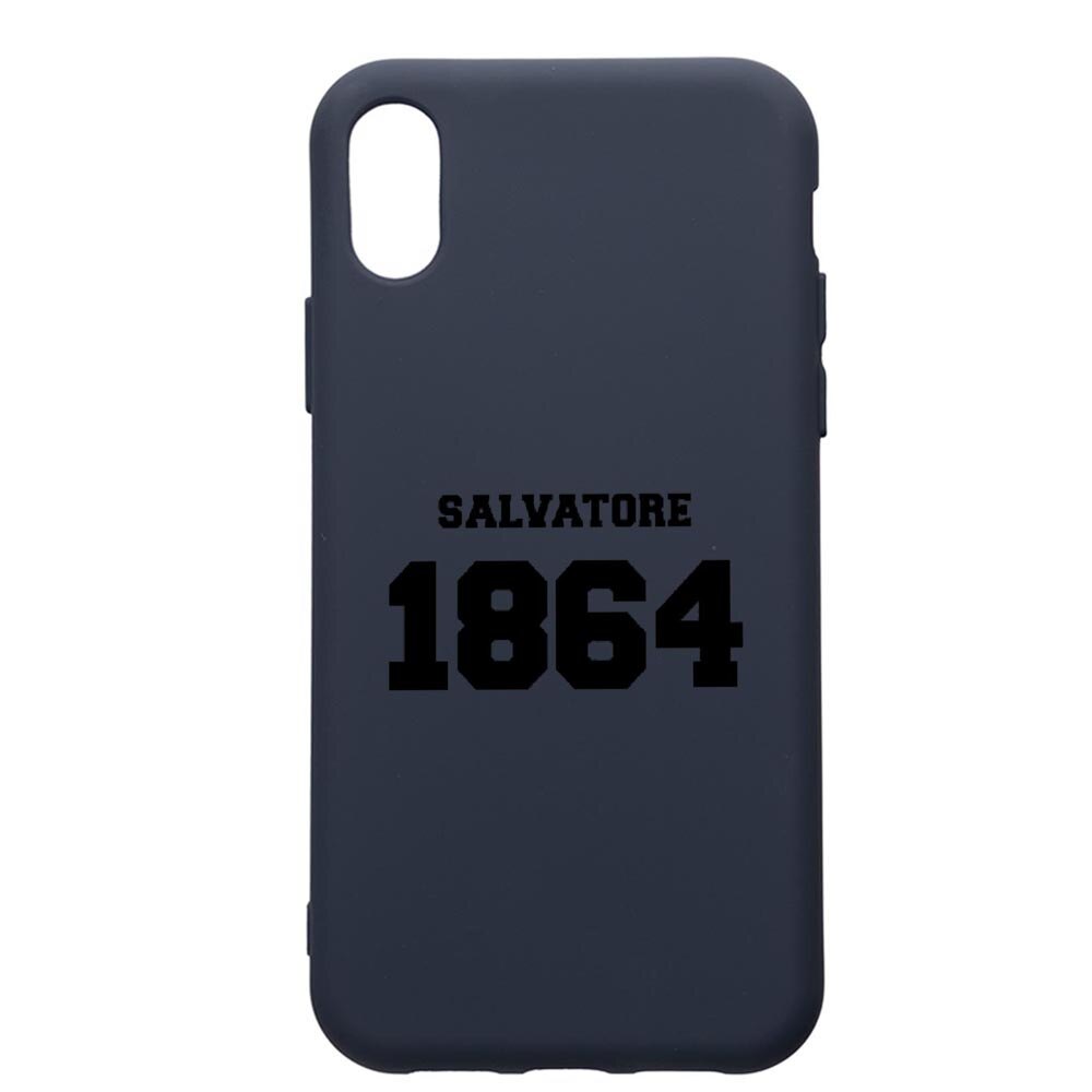 Husa Premium Silicon Compatibila Cu Apple IPhone XS / iPhone X, Vampire Diaries - Salvatore 1864, cu interiorul din material textil, protectie camera, Alaskan Blue, PAB582
