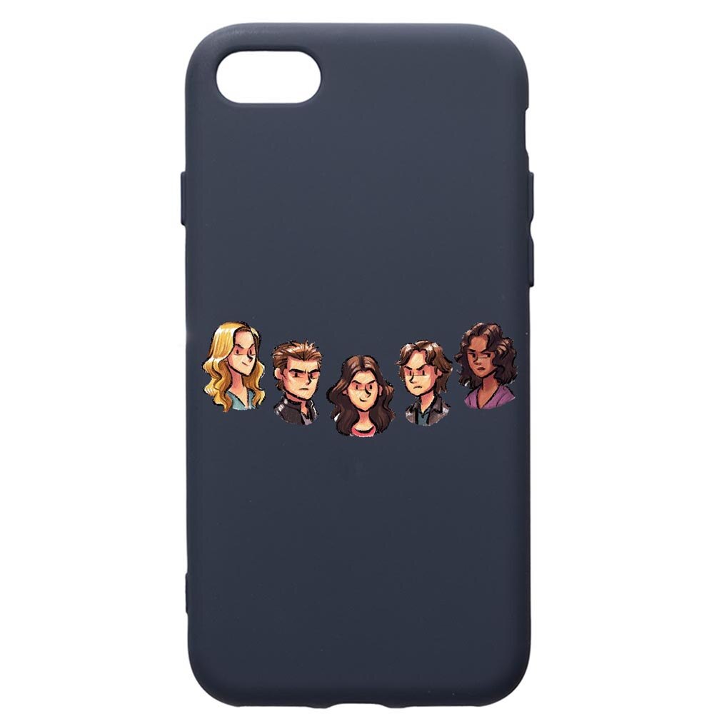 Husa Premium Silicon Compatibila Cu Apple IPhone SE 2 / iPhone 8 / iPhone 7, Vampire Diaries, cu interiorul din material textil, protectie camera, Alaskan Blue, PAB579