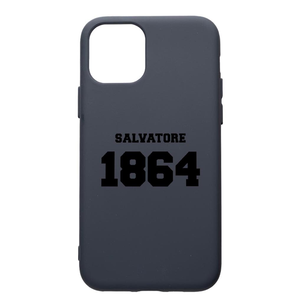 Husa Premium Silicon Compatibila Cu Apple IPhone 12, Vampire Diaries - Salvatore 1864, cu interiorul din material textil, protectie camera, Alaskan Blue, PAB582
