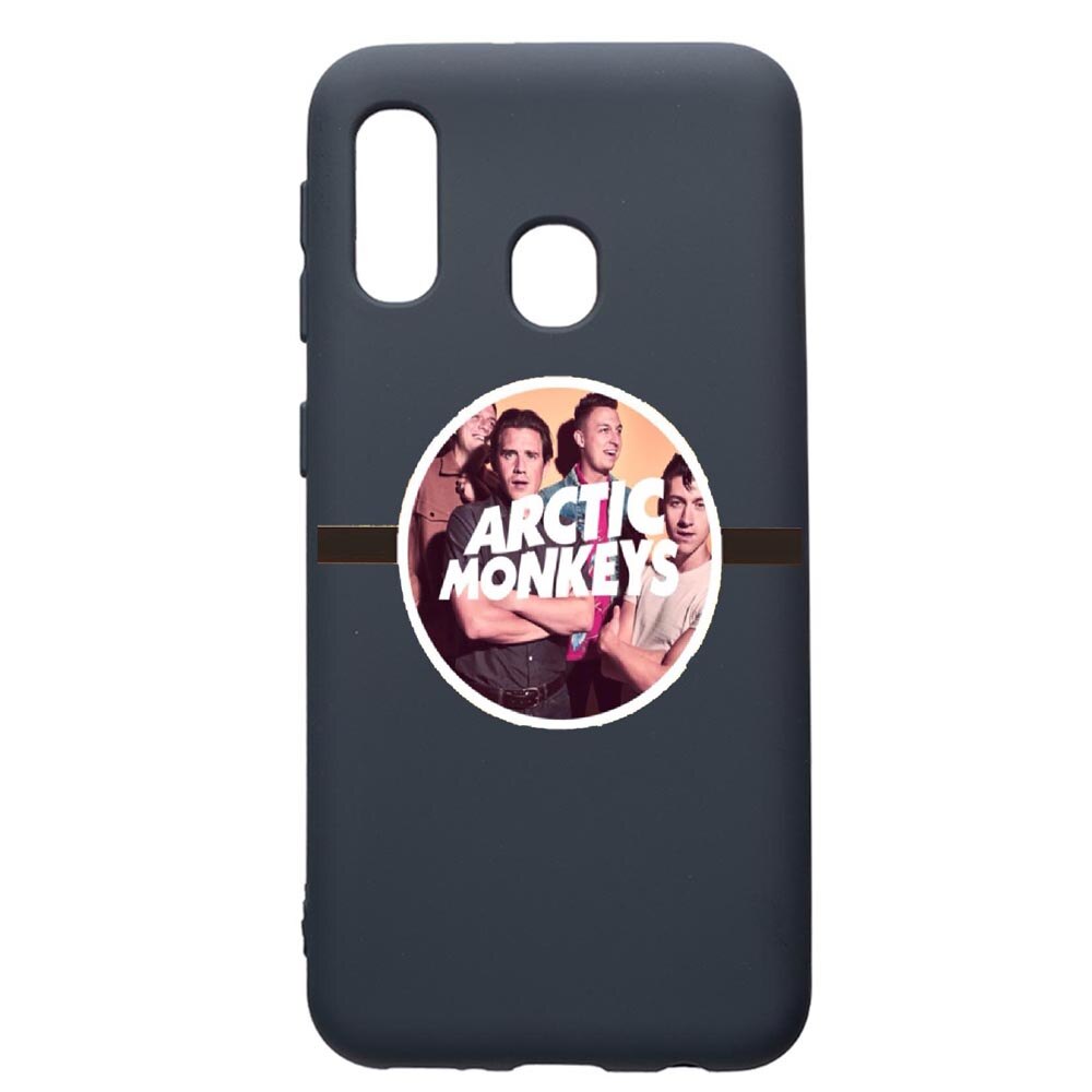 Husa Premium Silicon Compatibila Cu Samsung Galaxy A20E, Arctic Monkey, cu interiorul din material textil, protectie camera, Alaskan Blue, PAB549