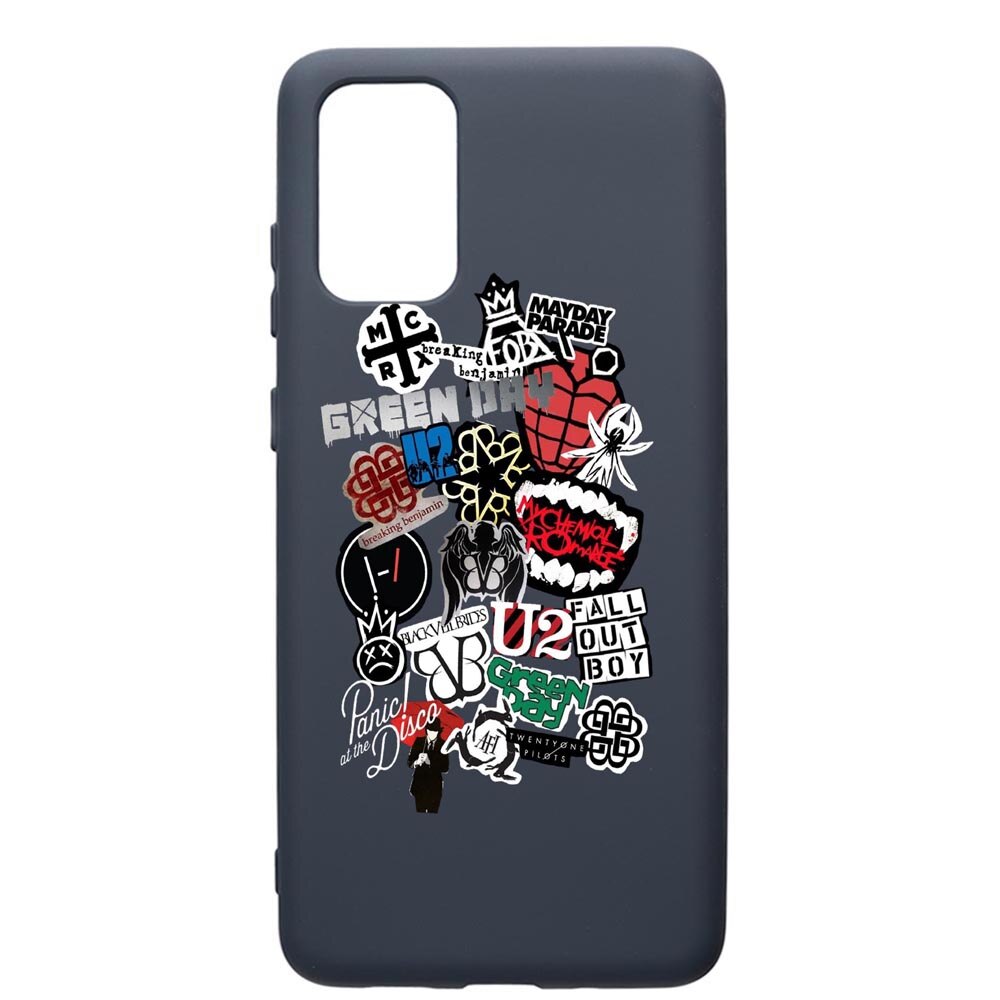 Husa Premium Silicon Compatibila Cu Samsung Galaxy S20 Plus, Best Of Rock, cu interiorul din material textil, protectie camera, Alaskan Blue, PAB551