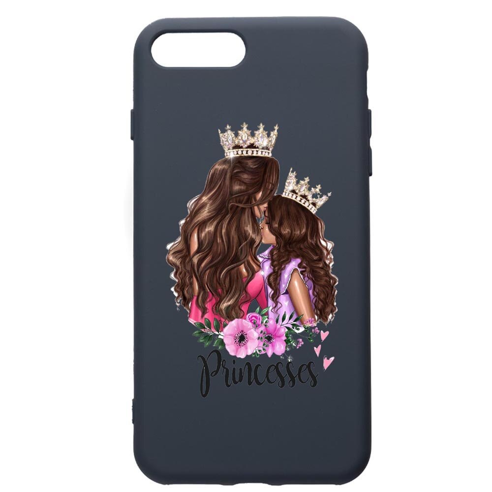 Husa Premium Silicon Compatibila Cu Apple iPhone 8 Plus / iPhone 7 Plus, Princesses, cu interiorul din material textil, protectie camera, Alaskan Blue, PAB552