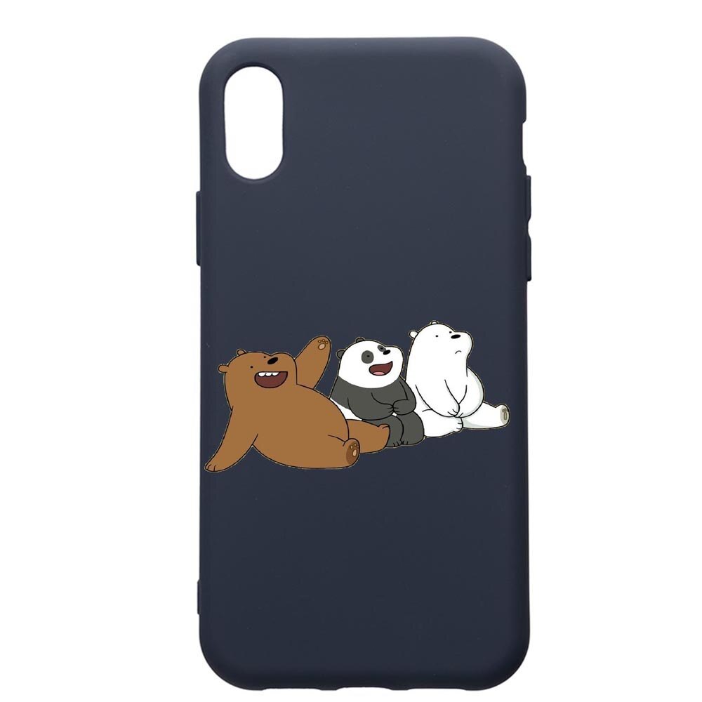 Husa Premium Silicon Compatibila Cu Samsung Galaxy A10, Keep Calm - Bears, cu interiorul din material textil, protectie camera, Alaskan Blue, PAB587