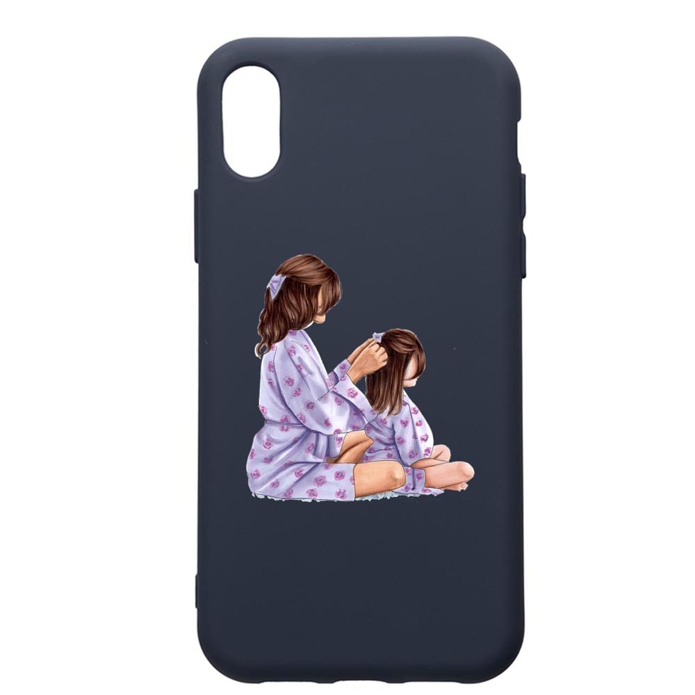 Husa Premium Silicon Compatibila Cu Samsung Galaxy A01, Mommy's Girl, cu interiorul din material textil, protectie camera, Alaskan Blue, PAB553