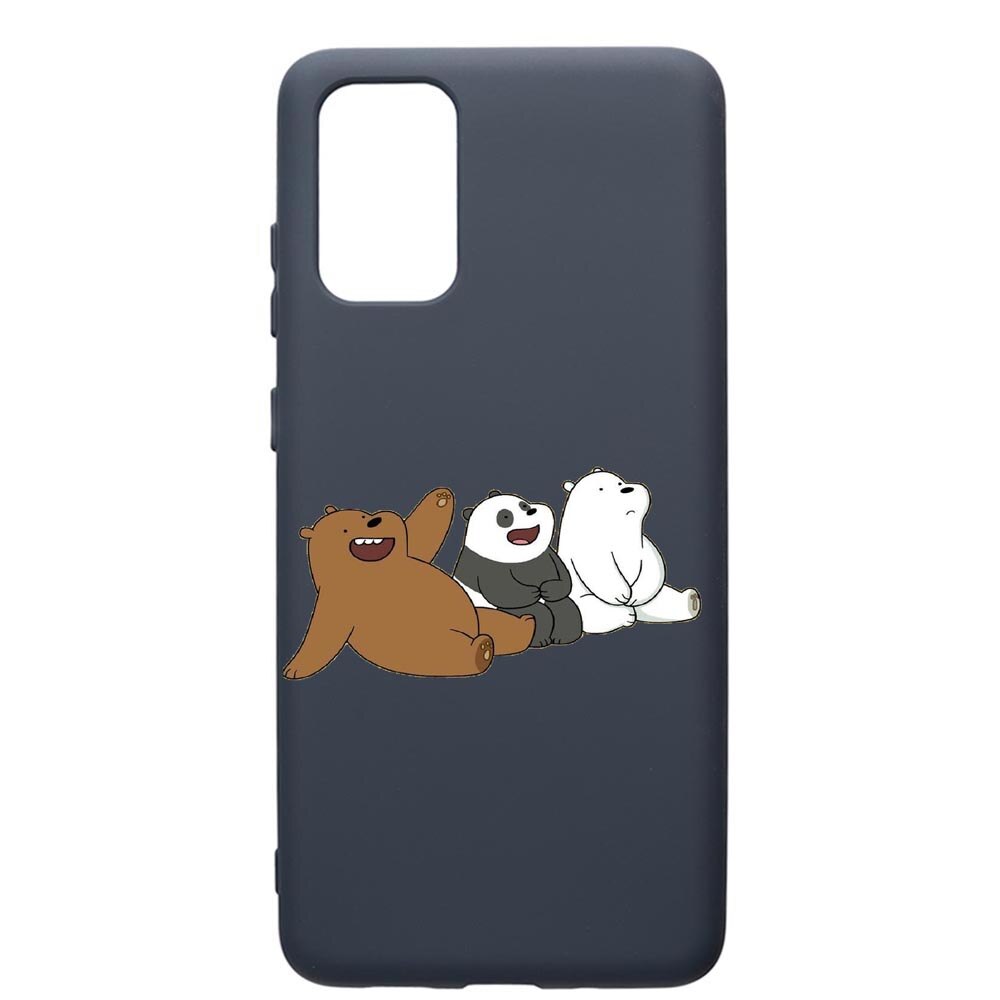 Husa Premium Silicon Compatibila Cu Samsung Galaxy S20 Plus, Keep Calm - Bears, cu interiorul din material textil, protectie camera, Alaskan Blue, PAB587