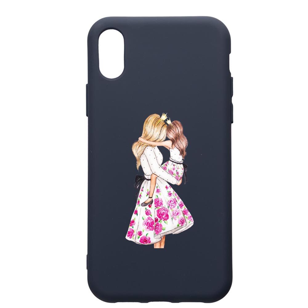 Husa Premium Silicon Compatibila Cu Samsung Galaxy A01, Mommy's Girl, cu interiorul din material textil, protectie camera, Alaskan Blue, PAB554