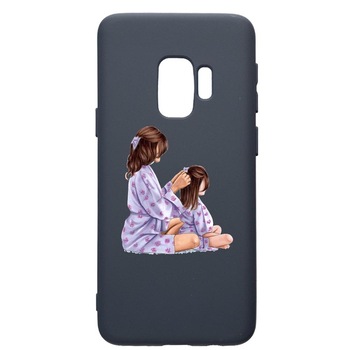 Husa Premium Silicon Compatibila Cu Samsung Galaxy S9, Mommy's Girl, cu interiorul din material textil, protectie camera, Alaskan Blue, PAB553 Husa Premium Silicon Compatibila Cu Samsung Galaxy S9, Mommy's Girl, cu interiorul din material textil, protectie camera, Alaskan Blue, PAB553