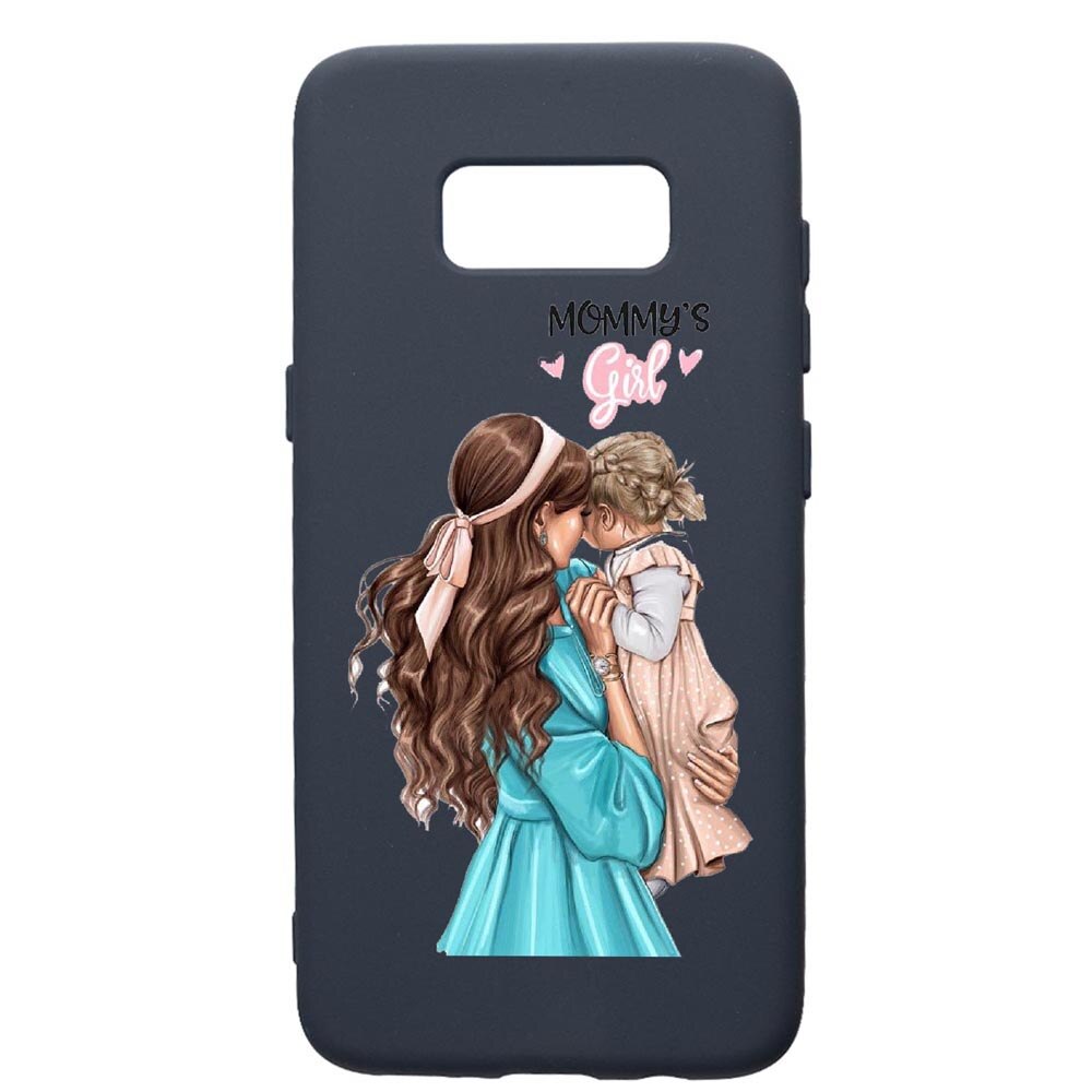 Husa Premium Silicon Compatibila Cu Samsung Galaxy S10E, Mommy's Girl, cu interiorul din material textil, protectie camera, Alaskan Blue, PAB555