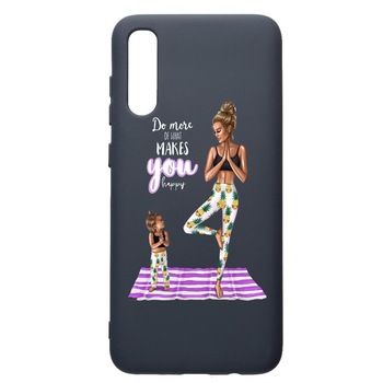 Husa Premium Silicon Compatibila Cu Samsung Galaxy A50, Girl Mom, cu interiorul din material textil, protectie camera, Alaskan Blue, PAB560 Husa Premium Silicon Compatibila Cu Samsung Galaxy A50, Girl Mom, cu interiorul din material textil, protectie camera, Alaskan Blue, PAB560