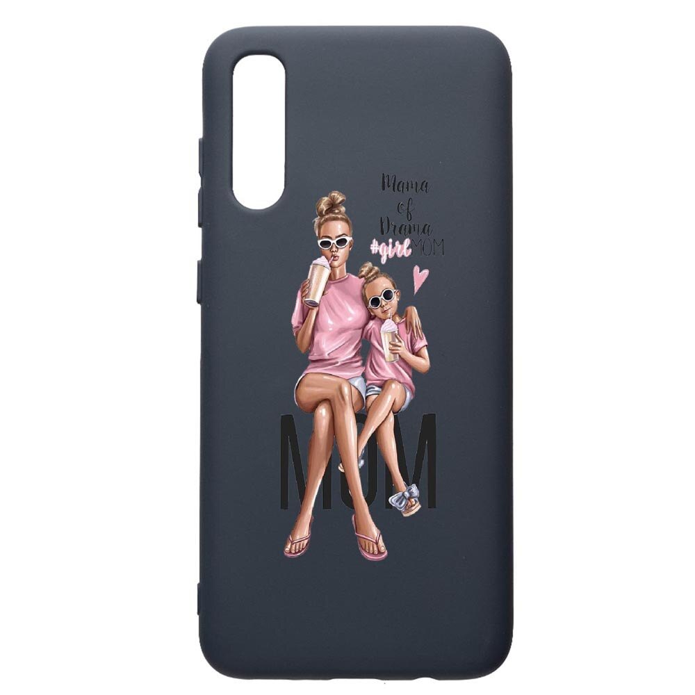 Husa Premium Silicon Compatibila Cu Samsung Galaxy A30S, Girl Mom, cu interiorul din material textil, protectie camera, Alaskan Blue, PAB558