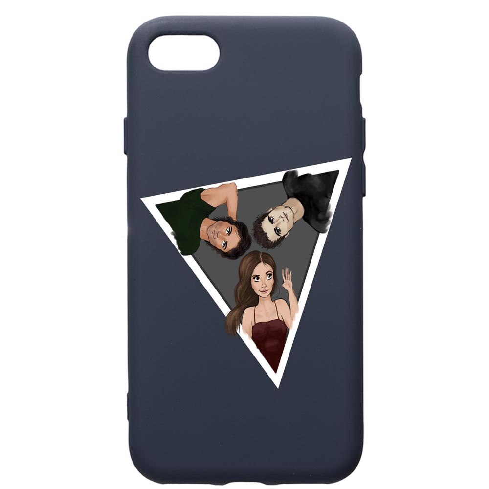 Husa Premium Silicon Compatibila Cu Apple IPhone SE 2 / iPhone 8 / iPhone 7, Vampire Diaries, cu interiorul din material textil, protectie camera, Alaskan Blue, PAB577