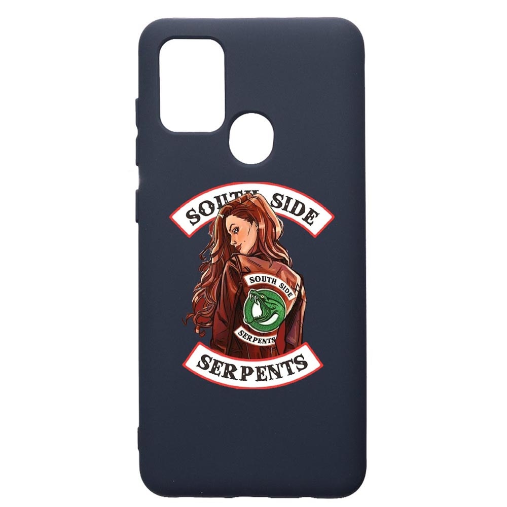 Husa Premium Silicon Compatibila Cu Samsung Galaxy A21S, Riverdale - South Side Serpents, cu interiorul din material textil, protectie camera, Alaskan Blue, PAB606