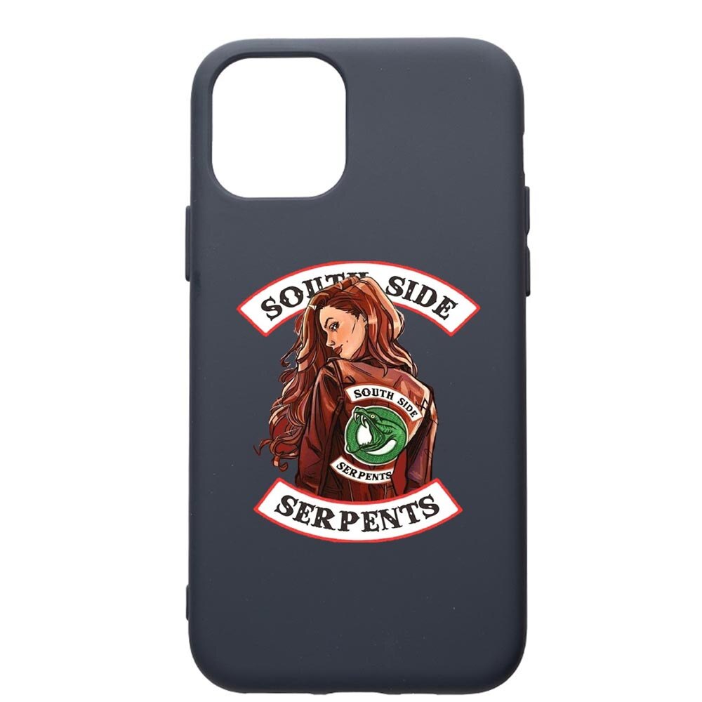 Husa Premium Silicon Compatibila Cu Apple IPhone 11, Riverdale - South Side Serpents, cu interiorul din material textil, protectie camera, Alaskan Blue, PAB606