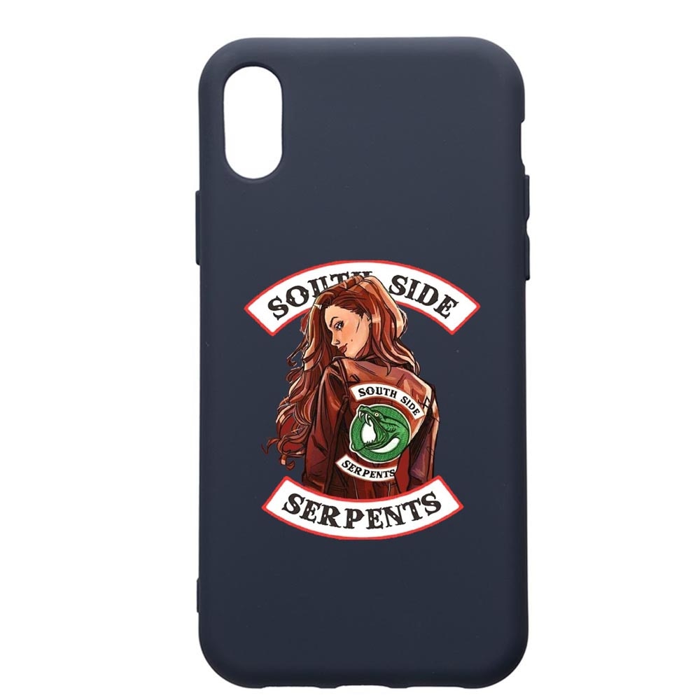 Husa Premium Silicon Compatibila Cu Samsung Galaxy A10, Riverdale - South Side Serpents, cu interiorul din material textil, protectie camera, Alaskan Blue, PAB606