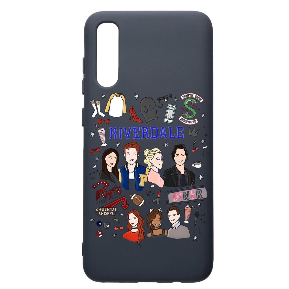 Husa Premium Silicon Compatibila Cu Samsung Galaxy A70, Riverdale, cu interiorul din material textil, protectie camera, Alaskan Blue, PAB607