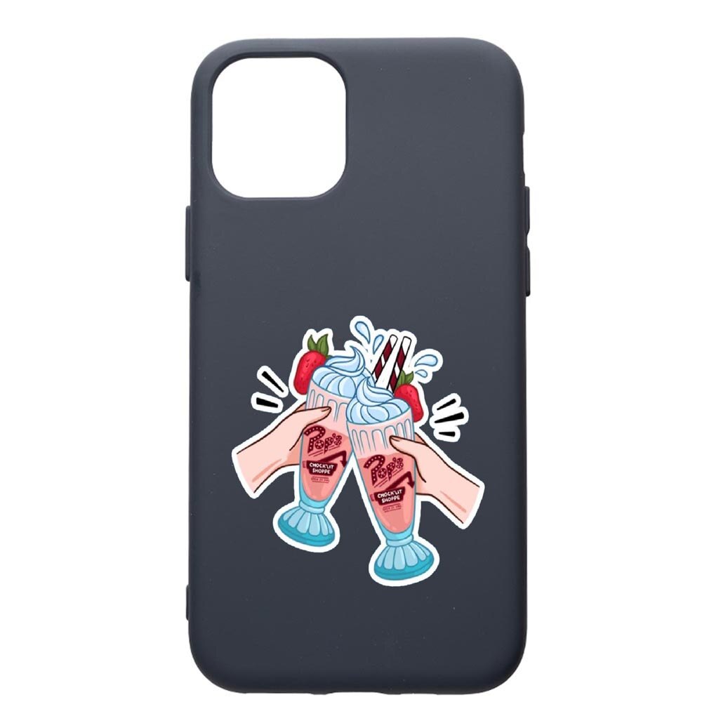 Husa Premium Silicon Compatibila Cu Apple IPhone 12 Pro, Riverdale Shake, cu interiorul din material textil, protectie camera, Alaskan Blue, PAB613