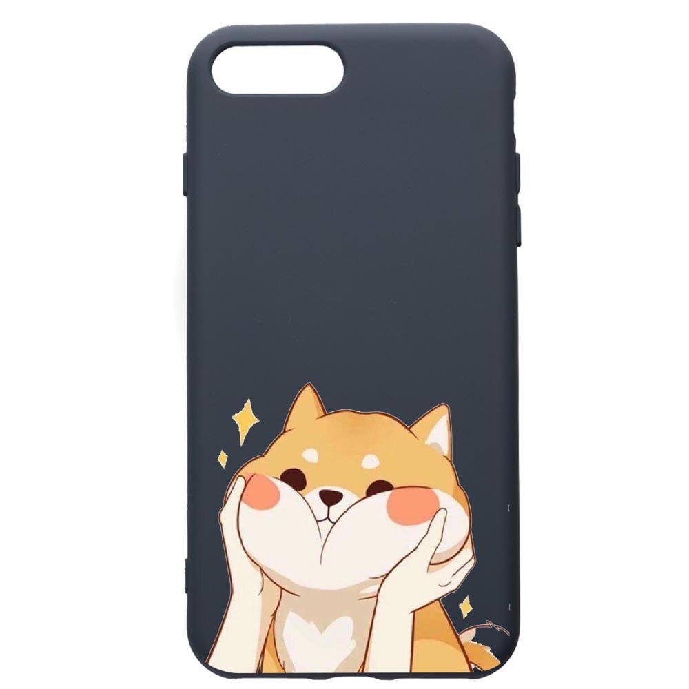 Husa Premium Silicon Compatibila Cu Apple iPhone 8 Plus / iPhone 7 Plus, Sweet Cat, cu interiorul din material textil, protectie camera, Alaskan Blue, PAB596