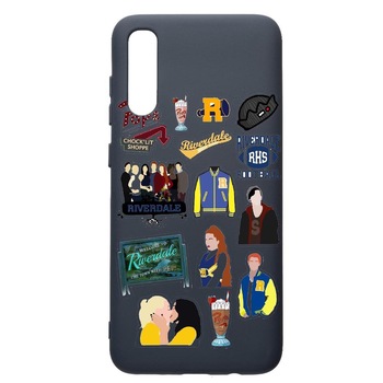 Husa Premium Silicon Compatibila Cu Samsung Galaxy A50, Riverdale, cu interiorul din material textil, protectie camera, Alaskan Blue, PAB608 Husa Premium Silicon Compatibila Cu Samsung Galaxy A50, Riverdale, cu interiorul din material textil, protectie camera, Alaskan Blue, PAB608