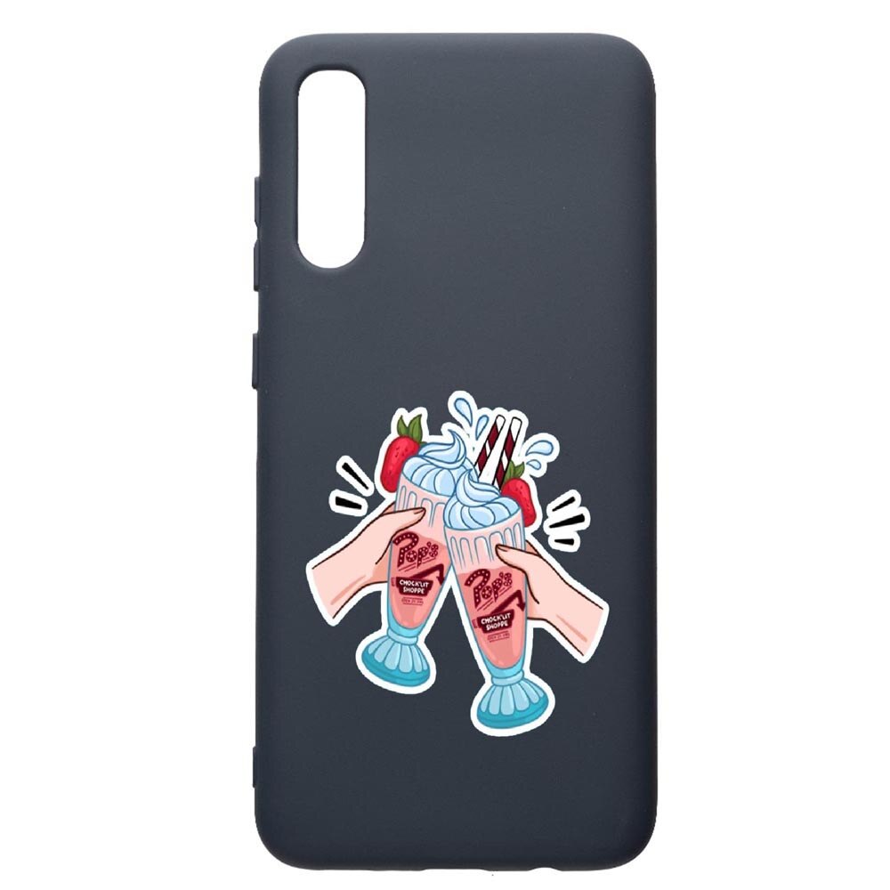Husa Premium Silicon Compatibila Cu Samsung Galaxy A70, Riverdale Shake, cu interiorul din material textil, protectie camera, Alaskan Blue, PAB613