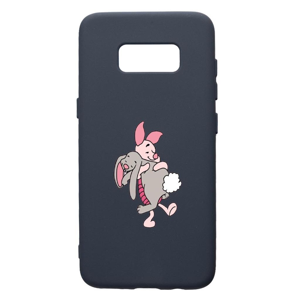 Husa Premium Silicon Compatibila Cu Samsung Galaxy S10E, Winnie the Pooh, cu interiorul din material textil, protectie camera, Alaskan Blue, PAB592