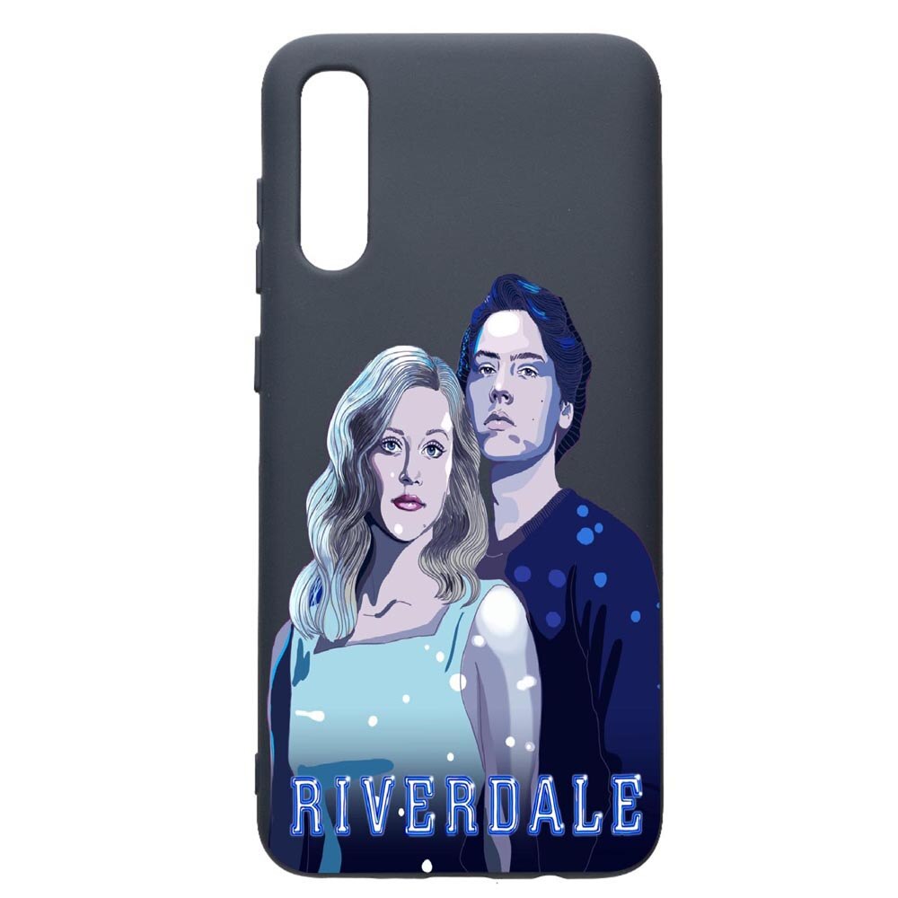 Husa Premium Silicon Compatibila Cu Samsung Galaxy A50, Riverdale, cu interiorul din material textil, protectie camera, Alaskan Blue, PAB614