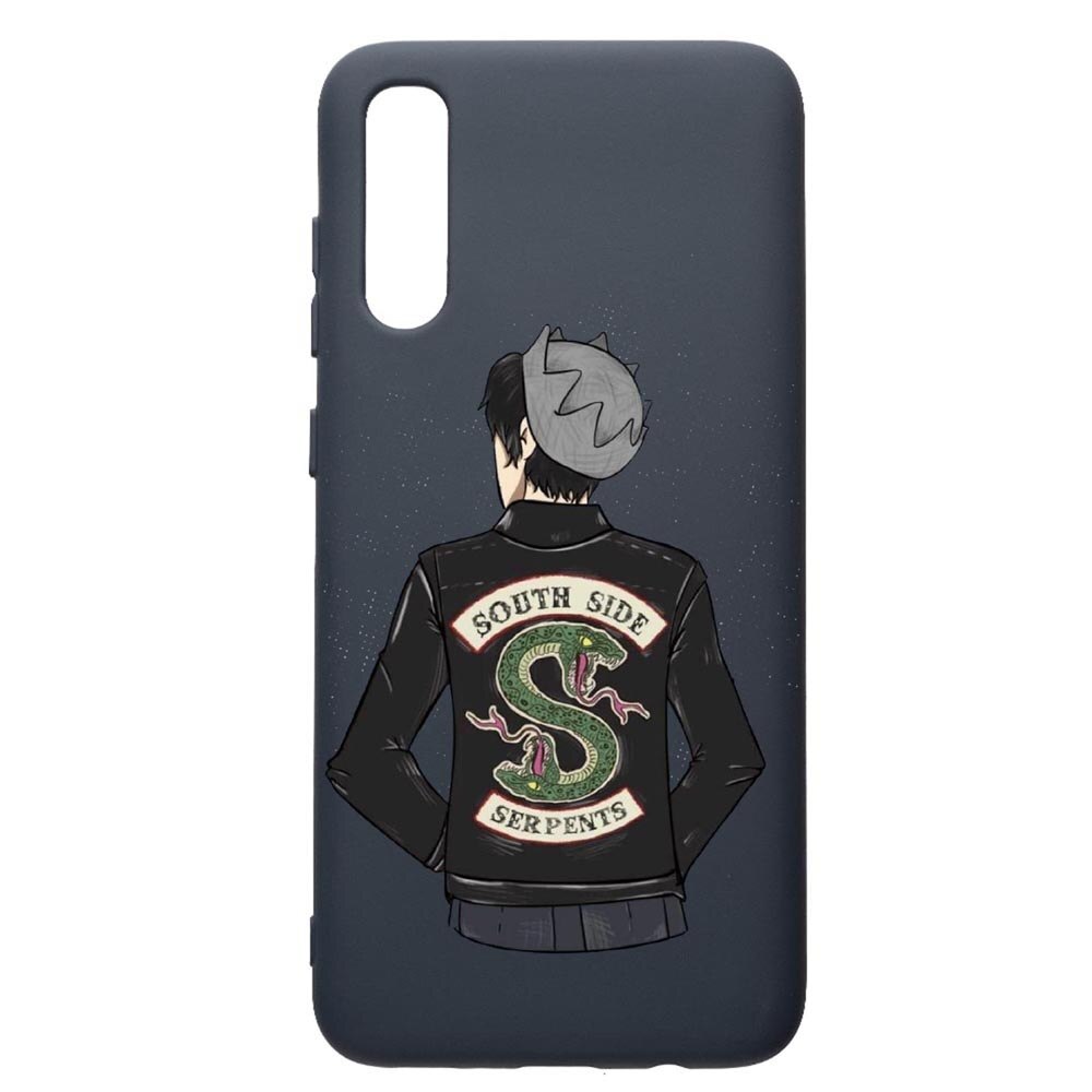 Husa Premium Silicon Compatibila Cu Samsung Galaxy A50, Riverdale - South Side Serpents, cu interiorul din material textil, protectie camera, Alaskan Blue, PAB619