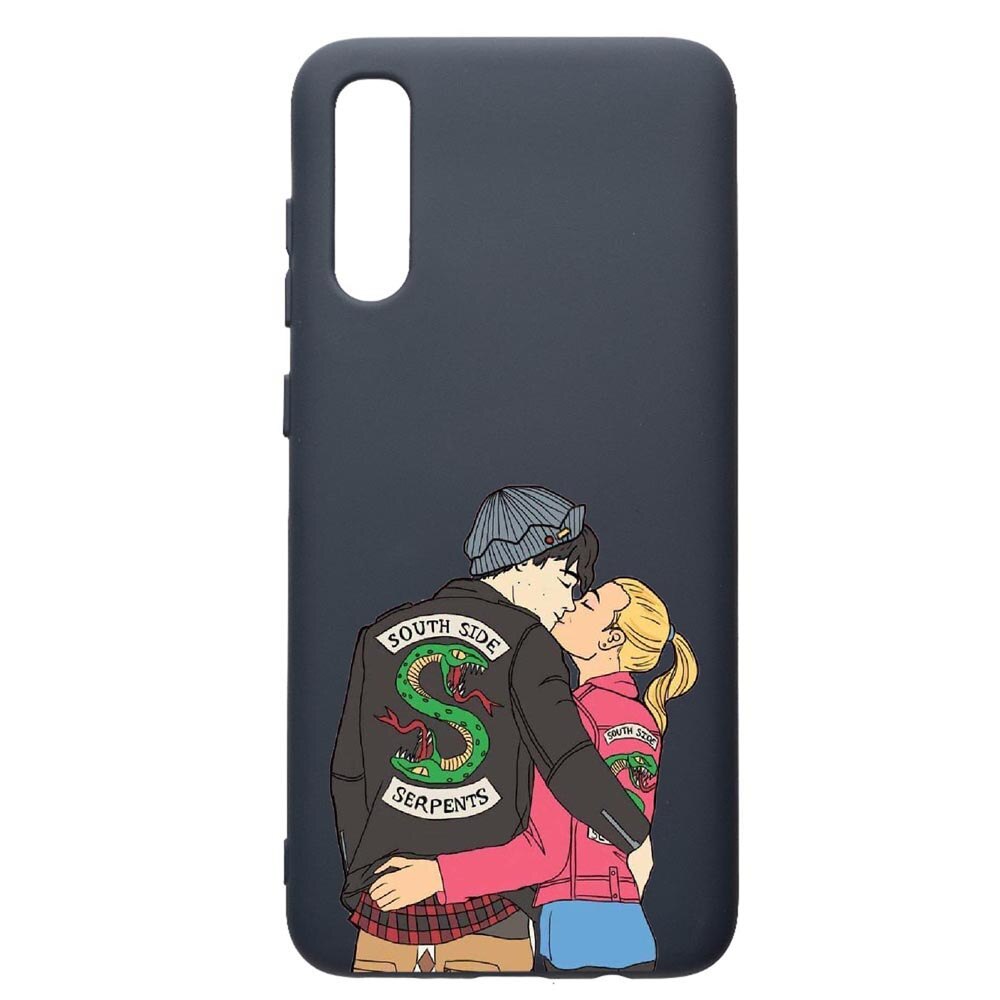 Husa Premium Silicon Compatibila Cu Samsung Galaxy A70, Riverdale - South Side Serpents, cu interiorul din material textil, protectie camera, Alaskan Blue, PAB618