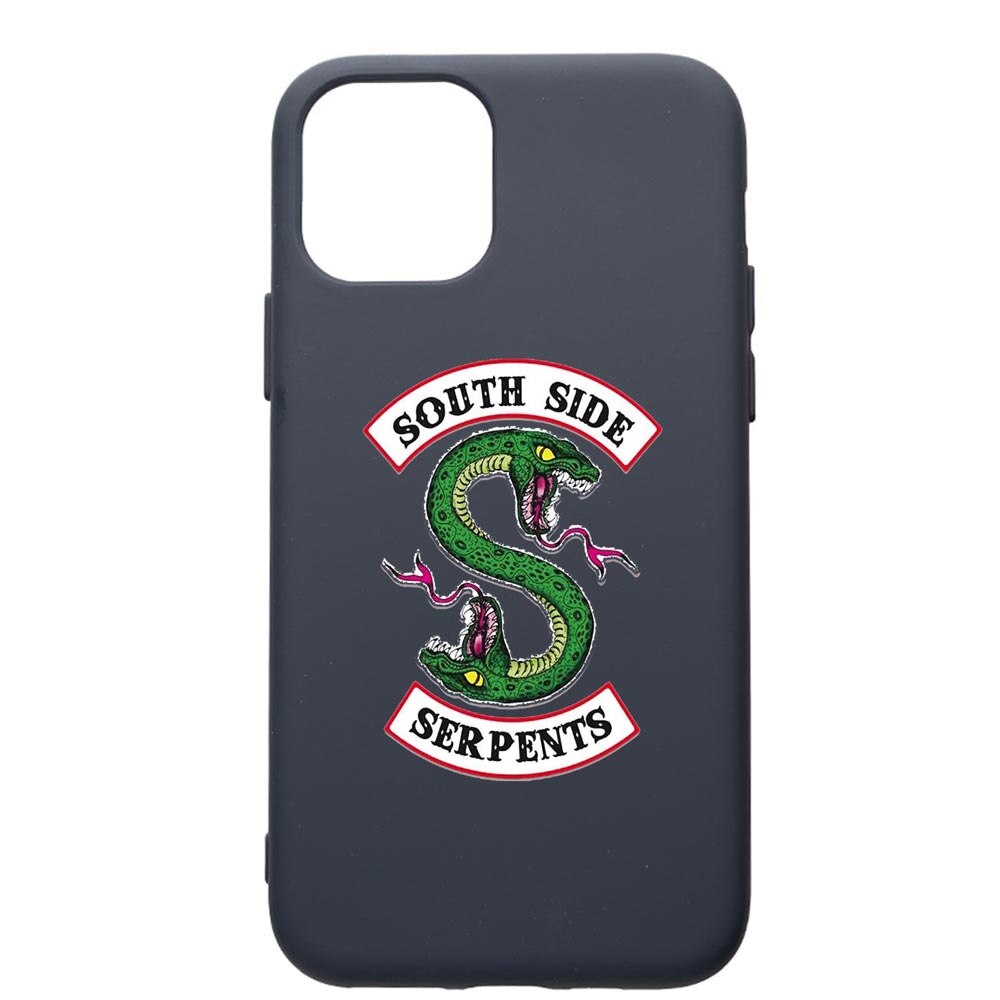 Husa Premium Silicon Compatibila Cu Apple IPhone 12 Mini, Riverdale - South Side Serpents, cu interiorul din material textil, protectie camera, Alaskan Blue, PAB605