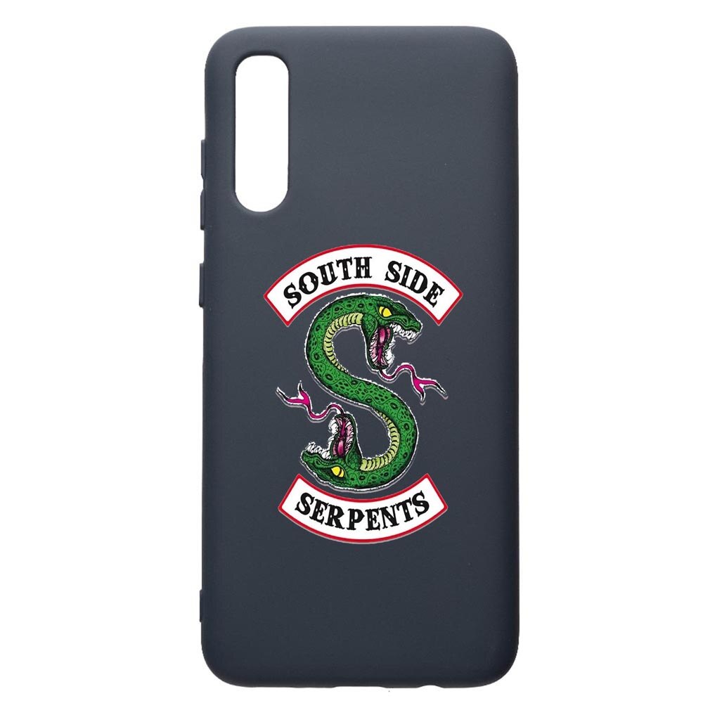 Husa Premium Silicon Compatibila Cu Samsung Galaxy A70, Riverdale - South Side Serpents, cu interiorul din material textil, protectie camera, Alaskan Blue, PAB605