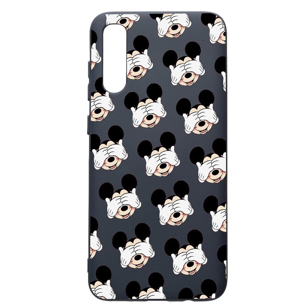 Husa Premium Silicon Compatibila Cu Samsung Galaxy A70, Mini Mouse, cu interiorul din material textil, protectie camera, Alaskan Blue, PAB603
