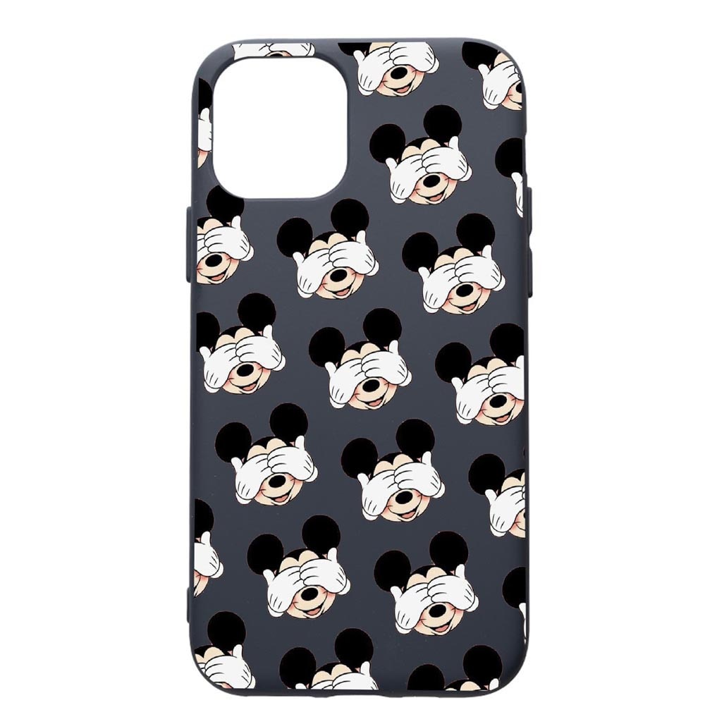 Husa Premium Silicon Compatibila Cu Apple IPhone 12 Pro, Mini Mouse, cu interiorul din material textil, protectie camera, Alaskan Blue, PAB603