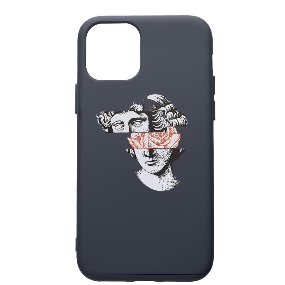 Husa Premium Silicon Compatibila Cu Apple IPhone 11, Statue Rose, cu interiorul din material textil, protectie camera, Alaskan Blue, PAB604