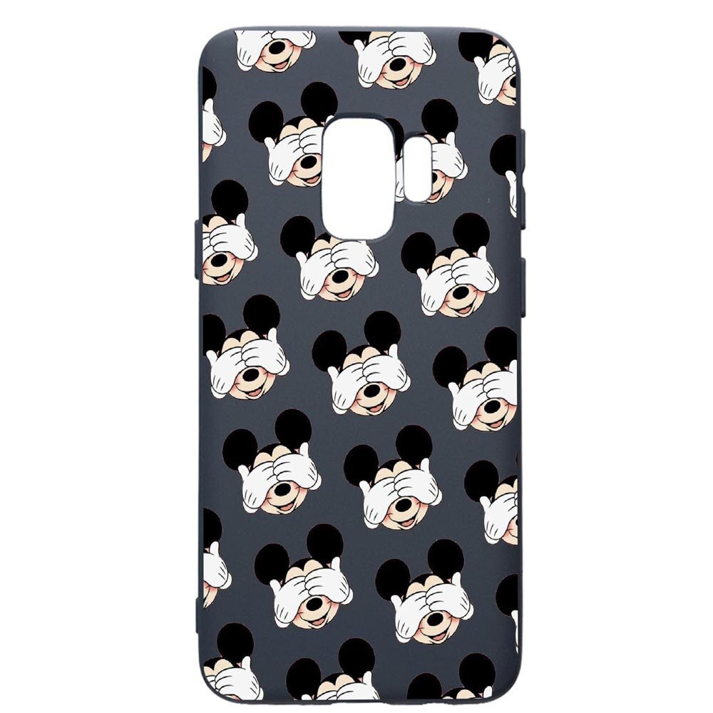 Husa Premium Silicon Compatibila Cu Samsung Galaxy S9, Mini Mouse, cu interiorul din material textil, protectie camera, Alaskan Blue, PAB603