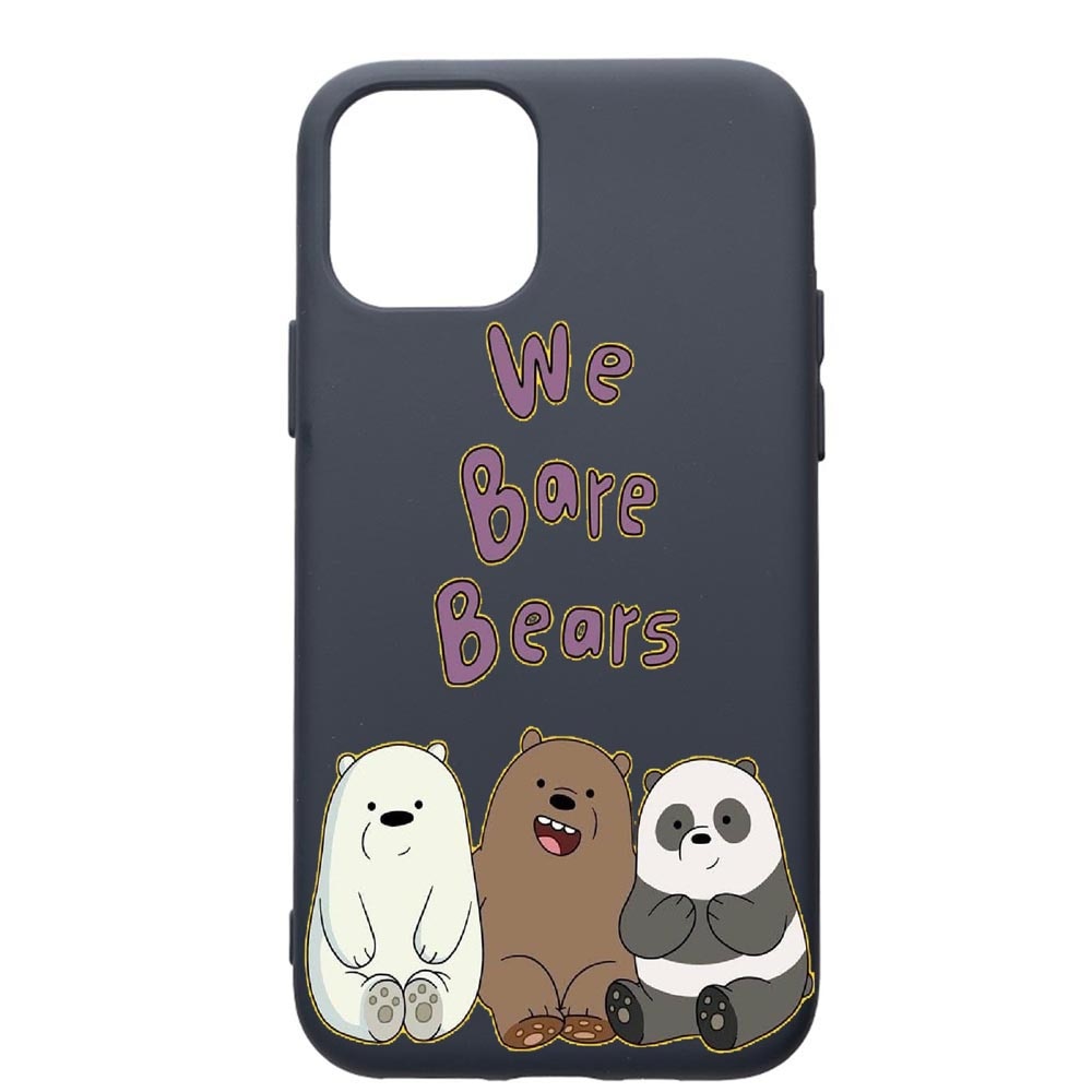 Husa Premium Silicon Compatibila Cu Apple IPhone 12 Mini, We Bare Bears, cu interiorul din material textil, protectie camera, Alaskan Blue, PAB588