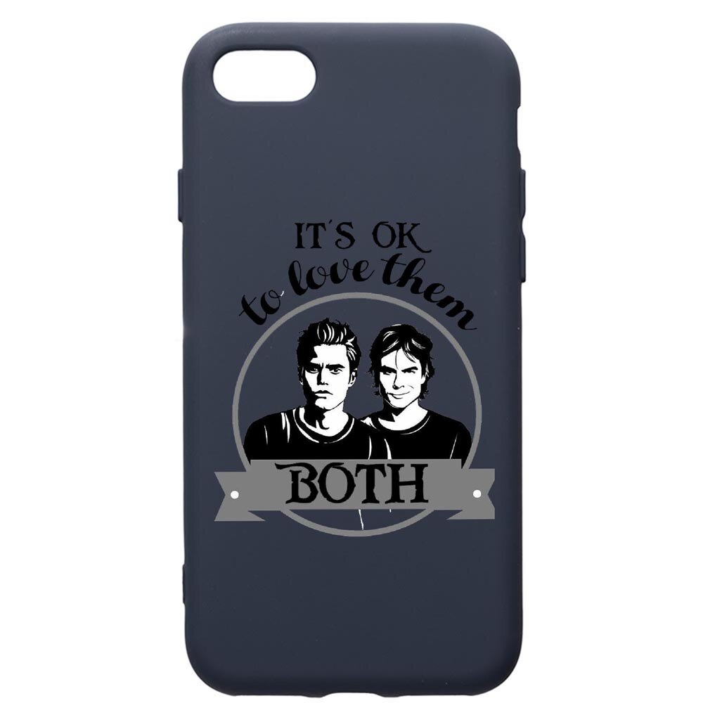 Husa Premium Silicon Compatibila Cu Apple IPhone SE 2 / iPhone 8 / iPhone 7, Vampire Diaries, cu interiorul din material textil, protectie camera, Alaskan Blue, PAB584