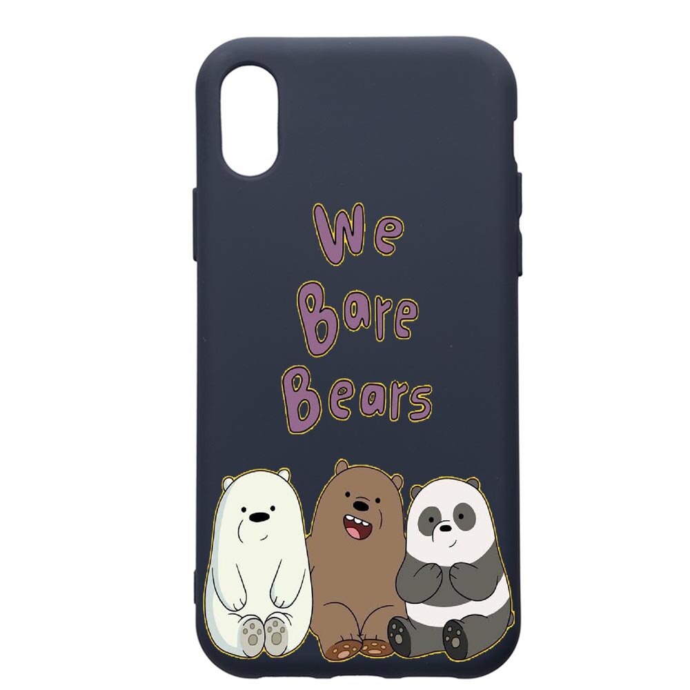 Husa Premium Silicon Compatibila Cu Samsung Galaxy A01, We Bare Bears, cu interiorul din material textil, protectie camera, Alaskan Blue, PAB588