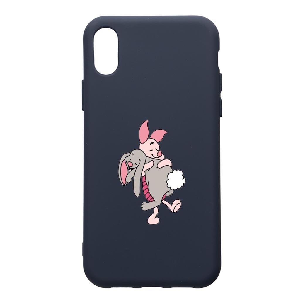 Husa Premium Silicon Compatibila Cu Samsung Galaxy A01, Winnie the Pooh, cu interiorul din material textil, protectie camera, Alaskan Blue, PAB592