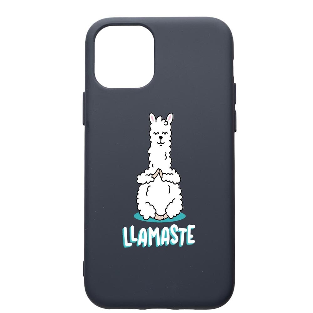 Husa Premium Silicon Compatibila Cu Apple IPhone 11, Llamaste, cu interiorul din material textil, protectie camera, Alaskan Blue, PAB590