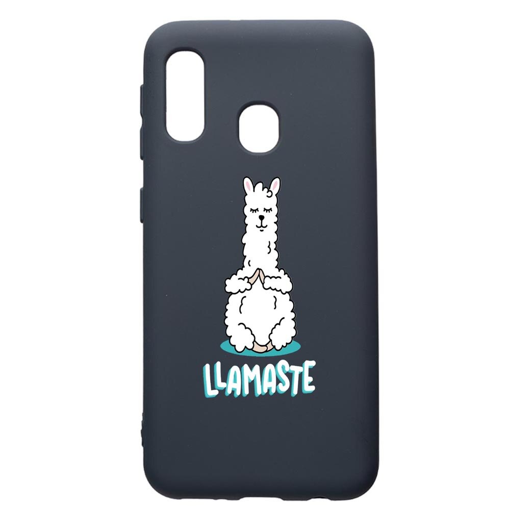 Husa Premium Silicon Compatibila Cu Samsung Galaxy A20E, Llamaste, cu interiorul din material textil, protectie camera, Alaskan Blue, PAB590