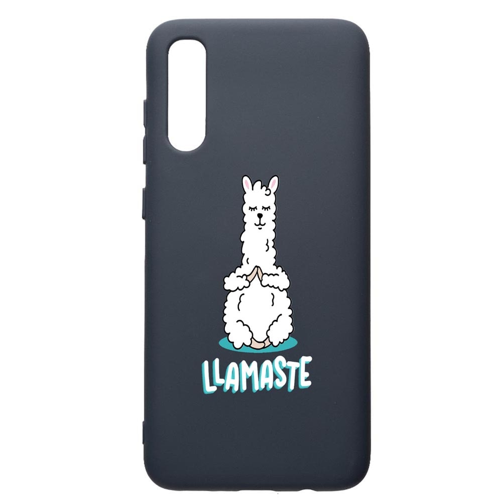 Husa Premium Silicon Compatibila Cu Samsung Galaxy A30S, Llamaste, cu interiorul din material textil, protectie camera, Alaskan Blue, PAB590