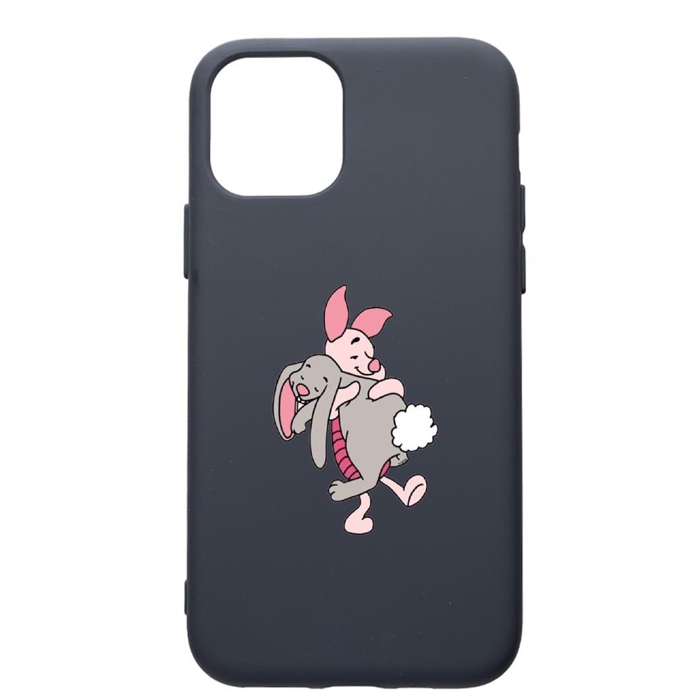 Husa Premium Silicon Compatibila Cu Apple IPhone 12 Mini, Winnie the Pooh, cu interiorul din material textil, protectie camera, Alaskan Blue, PAB592