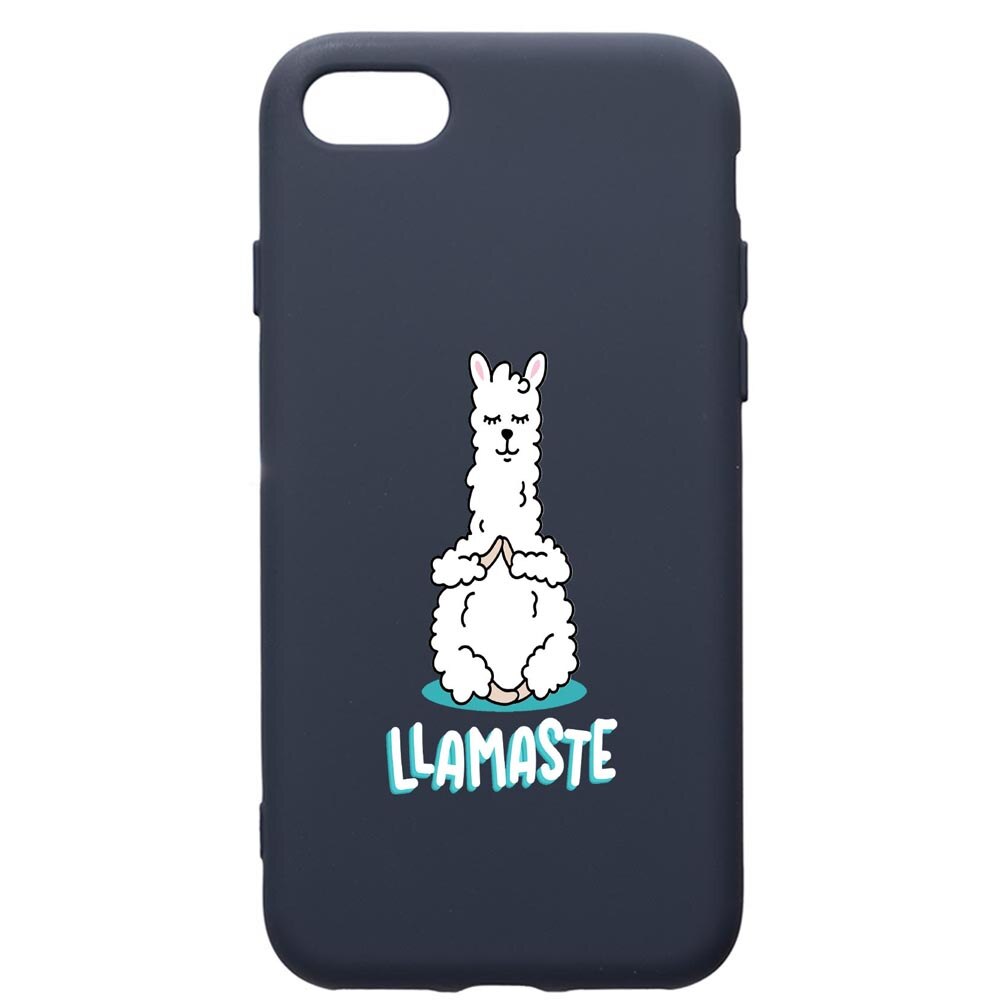 Husa Premium Silicon Compatibila Cu Apple IPhone SE 2 / iPhone 8 / iPhone 7, Llamaste, cu interiorul din material textil, protectie camera, Alaskan Blue, PAB590