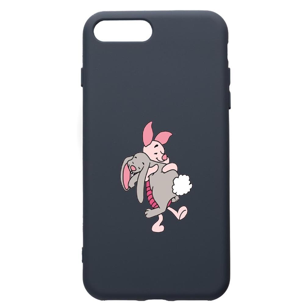 Husa Premium Silicon Compatibila Cu Apple iPhone 8 Plus / iPhone 7 Plus, Winnie the Pooh, cu interiorul din material textil, protectie camera, Alaskan Blue, PAB592