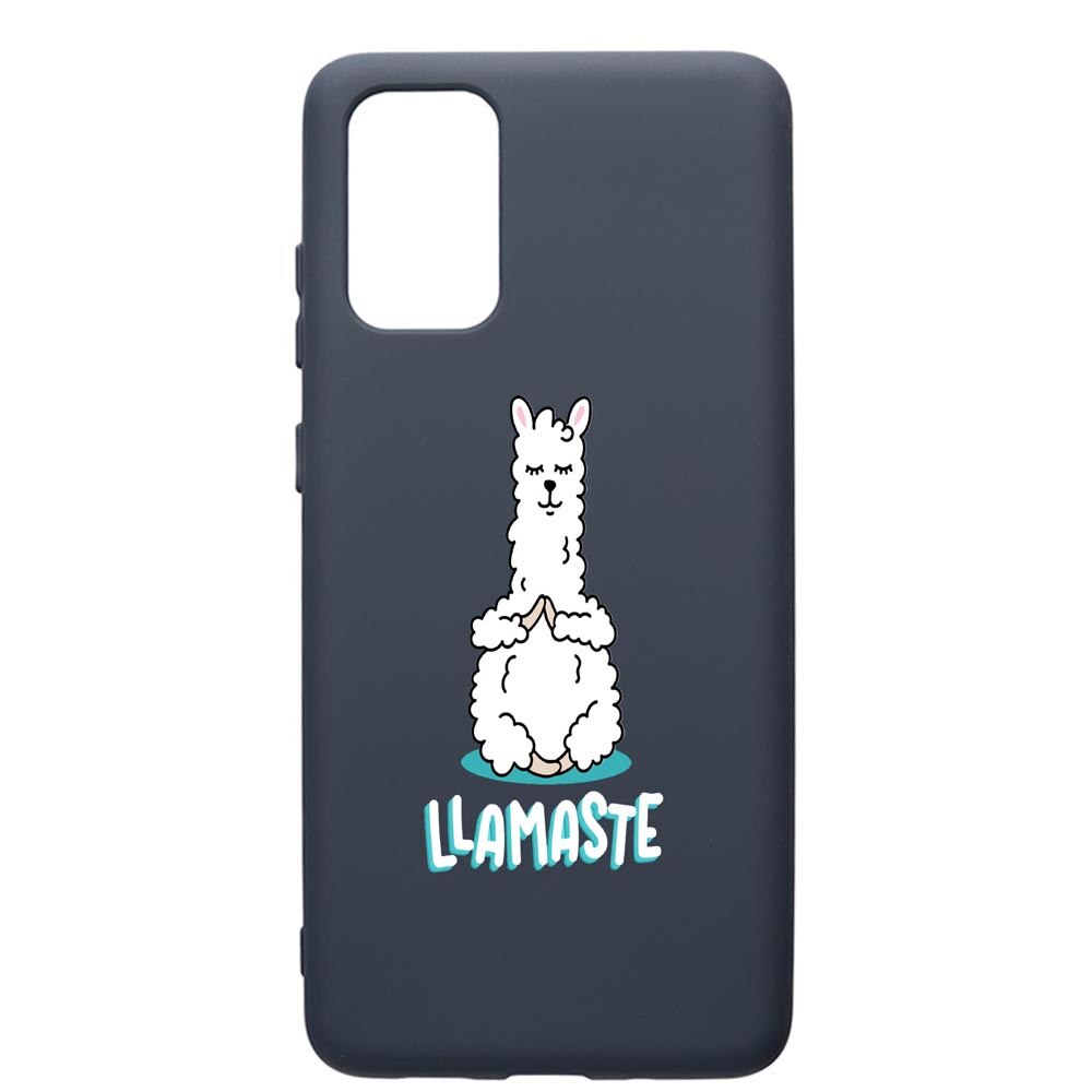 Husa Premium Silicon Compatibila Cu Samsung Galaxy S20 Plus, Llamaste, cu interiorul din material textil, protectie camera, Alaskan Blue, PAB590