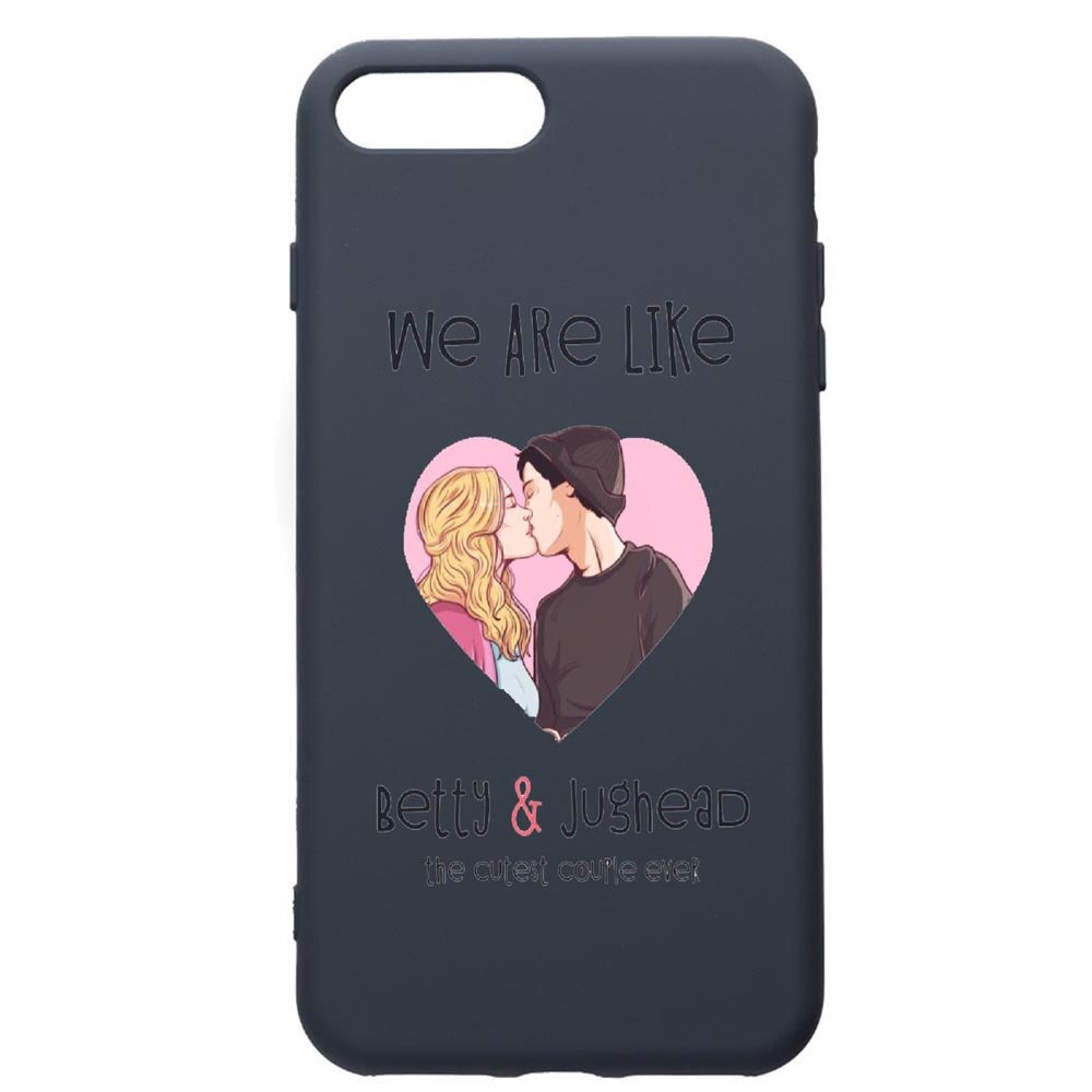 Husa Premium Silicon Compatibila Cu Apple iPhone 8 Plus / iPhone 7 Plus, Happy Flowers, cu interiorul din material textil, protectie camera, Alaskan Blue, PAB625