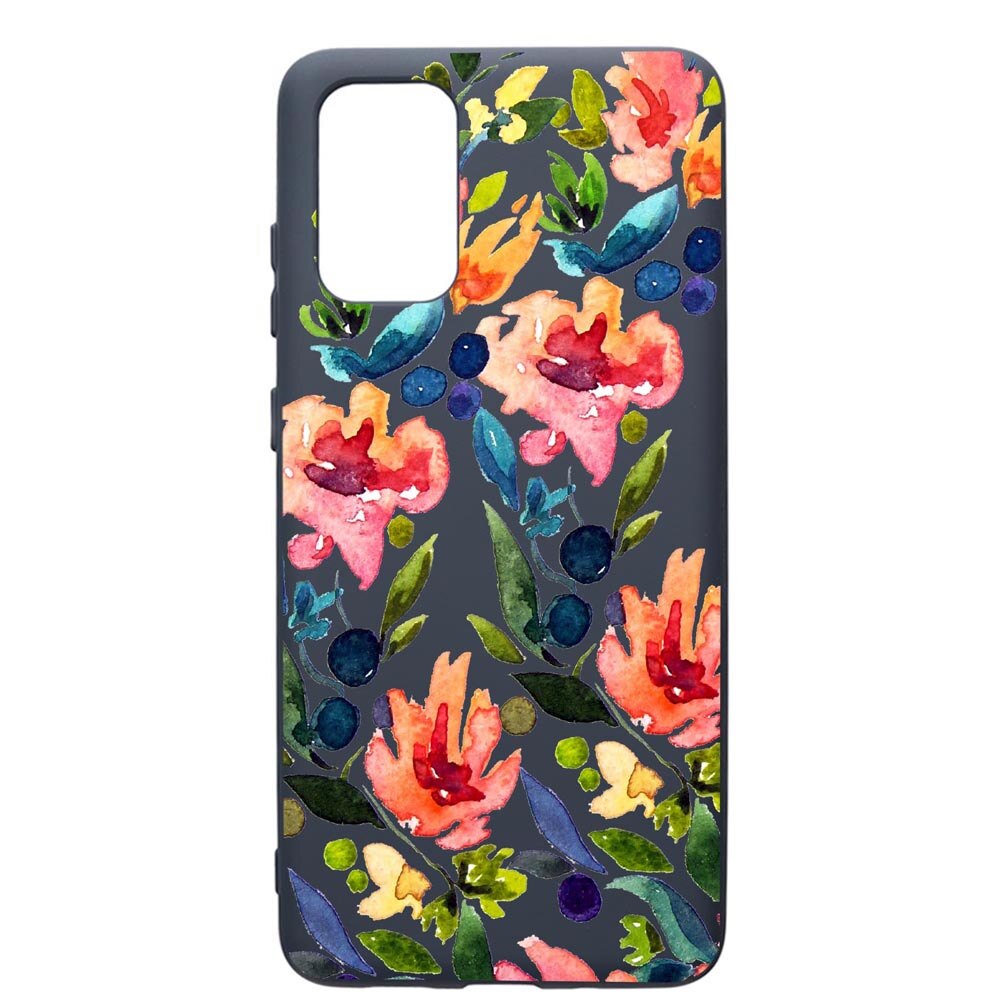 Husa Premium Silicon Compatibila Cu Samsung Galaxy S20 Plus, Spring Flowers, cu interiorul din material textil, protectie camera, Alaskan Blue, PAB628