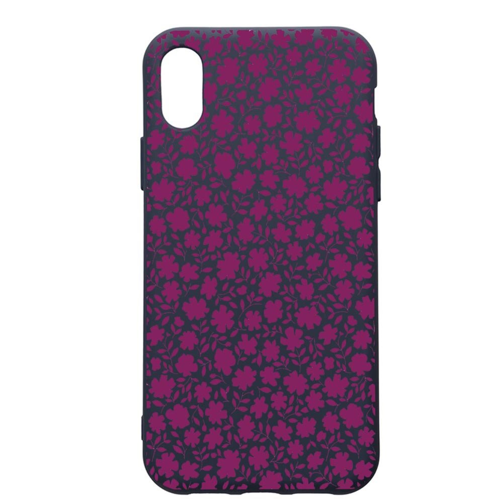 Husa Premium Silicon Compatibila Cu Huawei Y5 2019, Flowers Pattern, cu interiorul din material textil, protectie camera, Alaskan Blue, PAB627