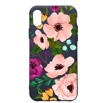 Husa Premium Silicon Compatibila Cu Samsung Galaxy A10, Flowers, cu interiorul din material textil, protectie camera, Alaskan Blue, PAB629 Husa Premium Silicon Compatibila Cu Samsung Galaxy A10, Flowers, cu interiorul din material textil, protectie camera, Alaskan Blue, PAB629