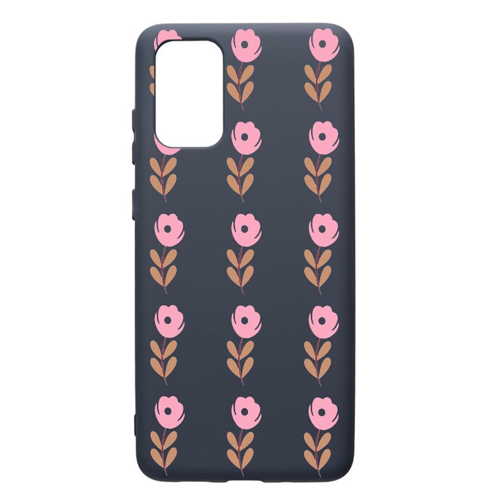 Husa Premium Silicon Compatibila Cu Samsung Galaxy S20 Plus, Flowers, cu interiorul din material textil, protectie camera, Alaskan Blue, PAB505