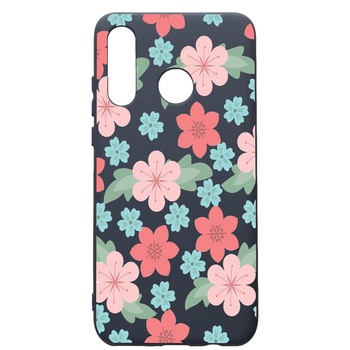 Husa Premium Silicon Compatibila Cu Huawei P30 Lite, Flowers - Pastel colors, cu interiorul din material textil, protectie camera, Alaskan Blue, PAB515 Husa Premium Silicon Compatibila Cu Huawei P30 Lite, Flowers - Pastel colors, cu interiorul din material textil, protectie camera, Alaskan Blue, PAB515